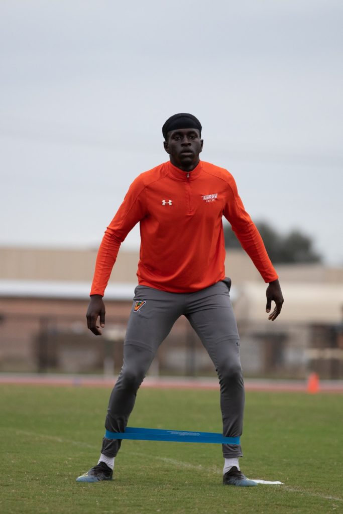 UTRGV senior forward William Akio trains Nov. 12, 2020 at the UTRGV Soccer and Track & Field Complex.  Photo Courtesy UTRGV Athletics