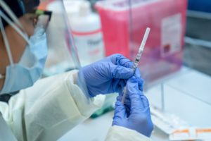 UTRGV School of Medicine faculty members administering the Pfizer vaccine