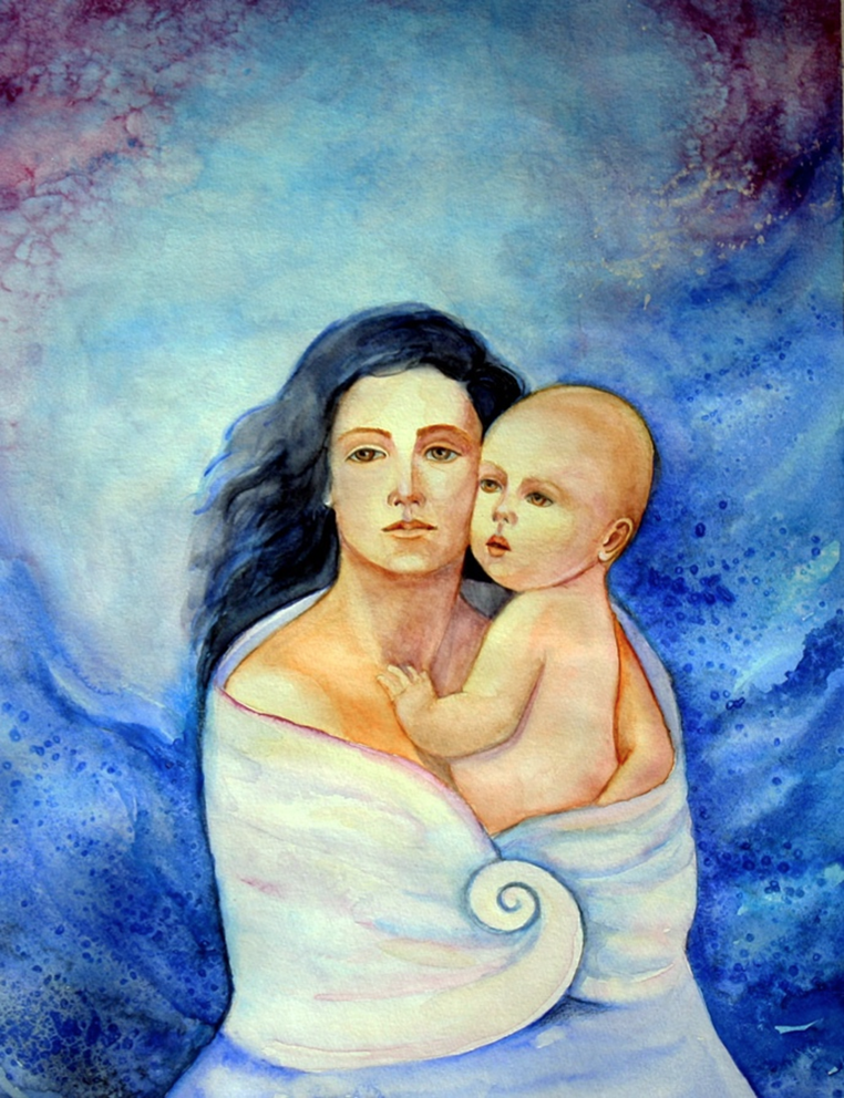 “Hope is Maybe V,” (watercolor on paper) by Olga Alanis