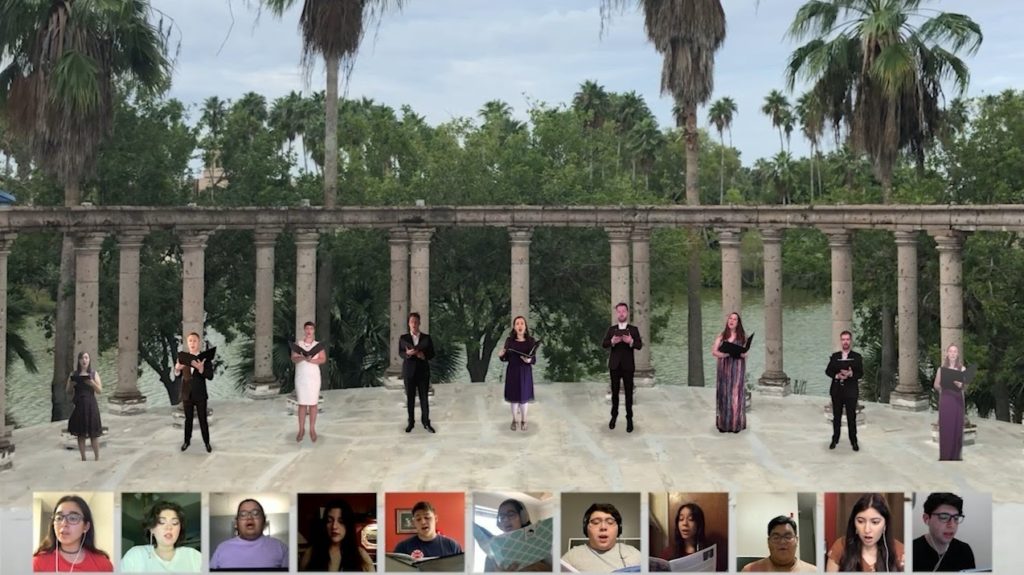 UTRGV Chamber Singers and Alium Spiritum perform a virtual concert in September.  Photo Courtesy Sean Taylor