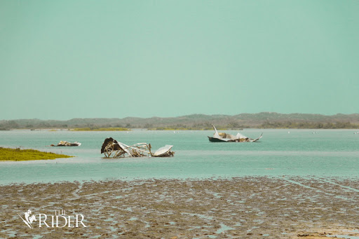 Debris from the SN11 launch failure lies last Wednesday in tidal flats surrounding the SpaceX South Texas launch site at Boca Chica.  Luis Martinez Santillano/The Rider Photos