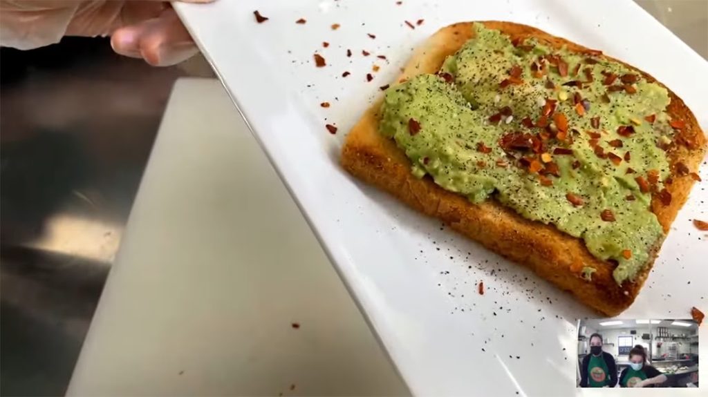 The avocado toast was another snack that was made during last Friday’s Sustainable Table Webinar Series- Snacks and Cravings. 