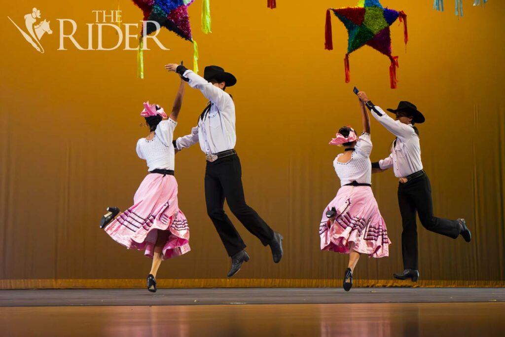 Members of the Ballet Folklórico at UTRGV defy gravity in “Leyendas” Sept. 7 in the Performing Arts Complex on the Edinburg campus. Eduardo Escamilla/THE RIDER