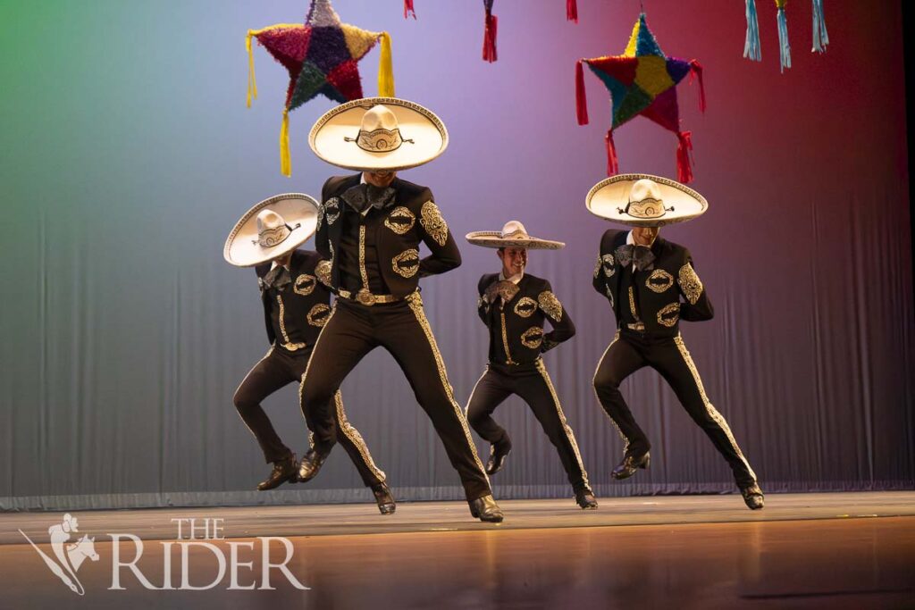 Members of the Ballet Folklórico at UTRGV perform in “Leyendas” Sept. 7 in the Performing Arts Complex on the Edinburg campus. “The audience not only enjoys what they see but also learns about their roots,” said Miguel Peña, director of the UTRGV Ballet Folklórico. Eduardo Escamilla/THE RIDER