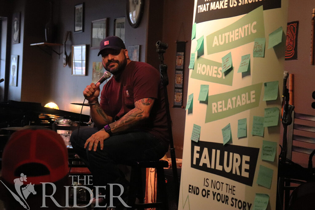 Jason Medina, CEO and trainer for STX Metal Trades LLC, talks about failures, successes and gives advice during The Failure Institute’s event Aug. 30 at El Hueso de Fraile in Brownsville. Silvana Villarreal/THE RIDER