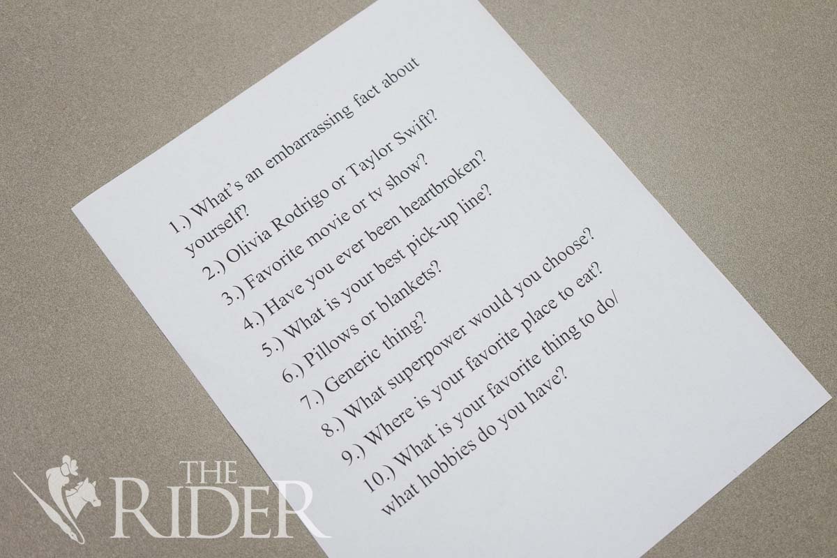 Team Victoriam members share a questionnaire with UTRGV students to get to know each other during the “Fall For Me” speed dating event Thursday in the Student Union Sage Room on the Edinburg campus. Eduardo Escamilla/THE RIDER