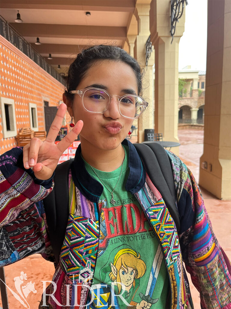 Leyah Juárez music education freshman “layered outfits and thrifted long skirts”