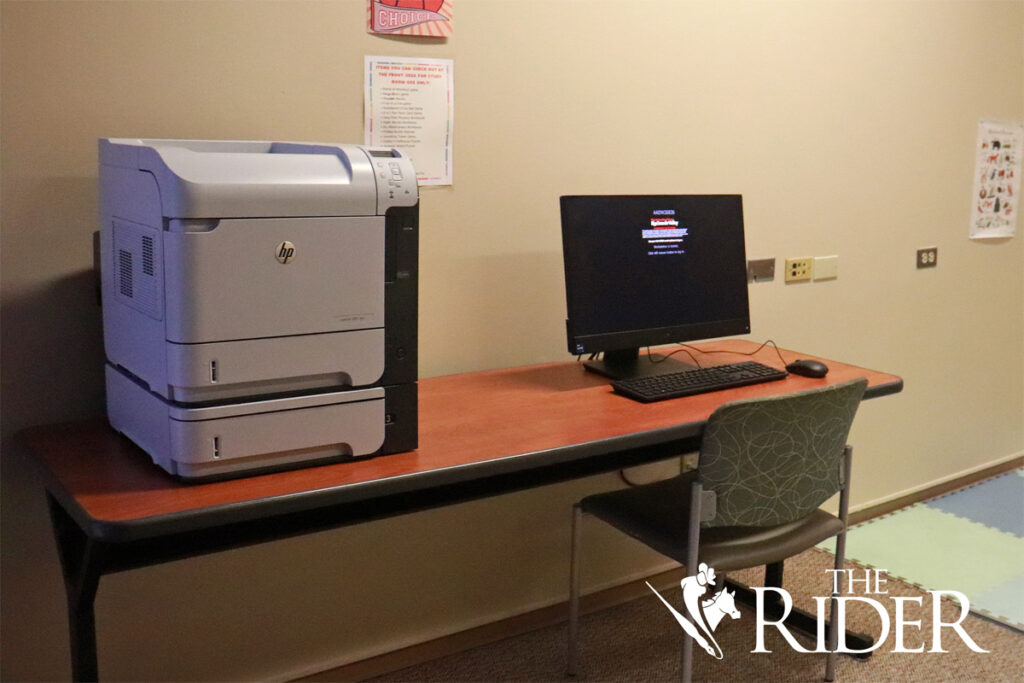 A computer and printer are available to parents in the UTRGV Family Study Room located on the second floor of the University Library on the Edinburg campus. Angel Ballesteros/THE RIDER